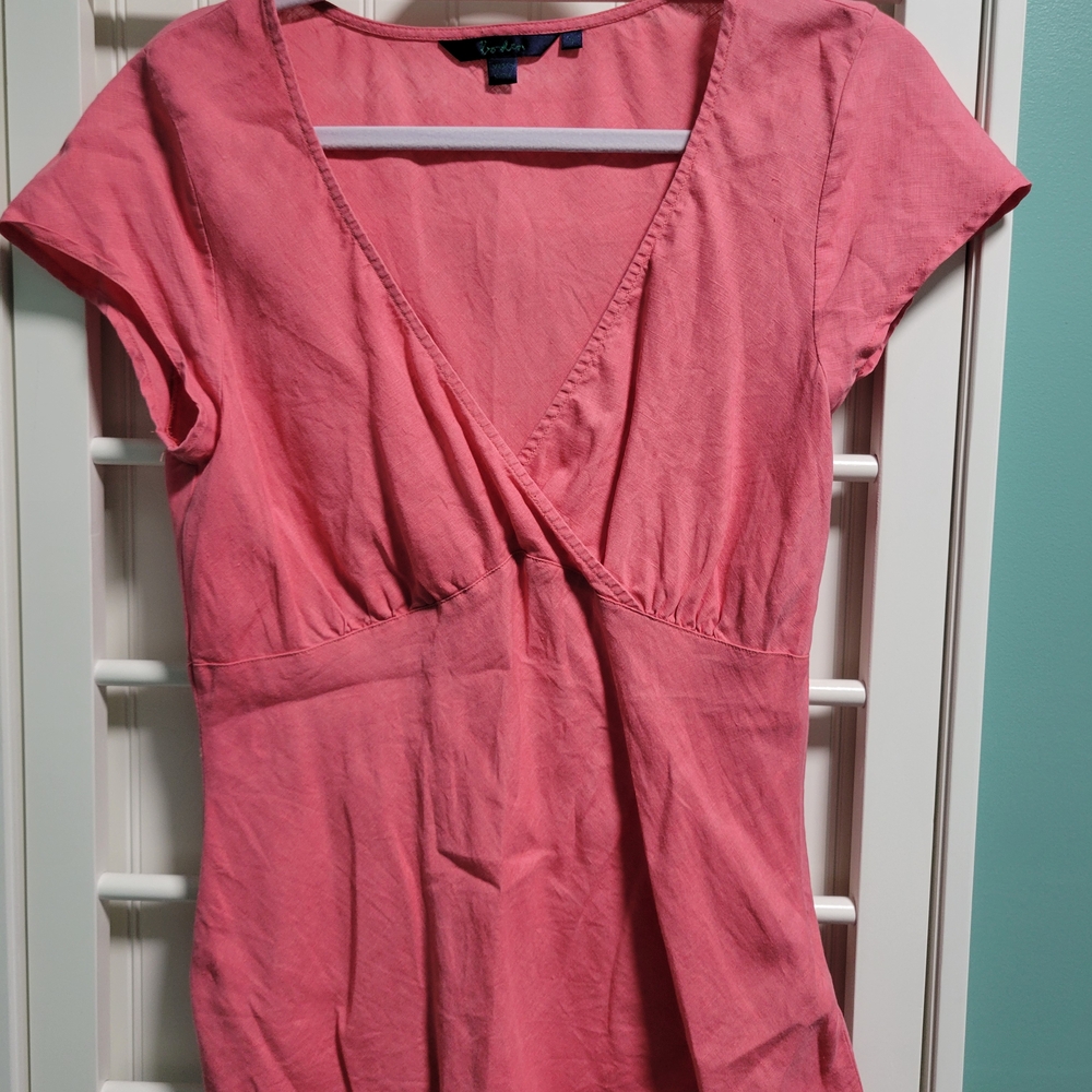Boden Pink/Peach Wrap Blouse